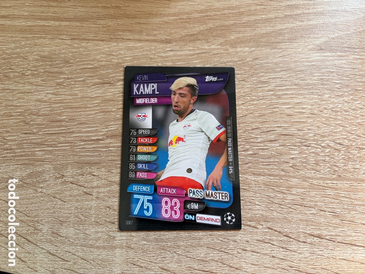 Figurine di Calcio: OD67 KEVIN KAMPL PASS MASTER ON DEMAND MATCH ATTAX FUTBOL TOPPS 2019 2020 19 20 RB LEIPZIG