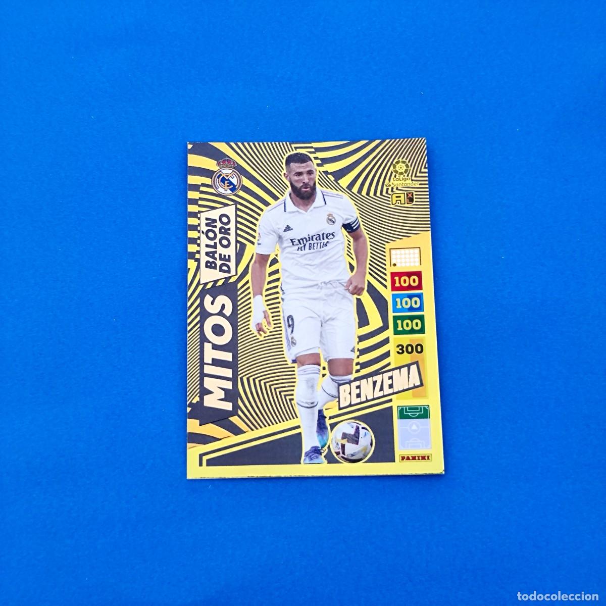 Figurine di Calcio: Adrenalyn 2022 2023 / 22 23 Mitos Bal&oacute;n de Oro Benzema Real Madrid