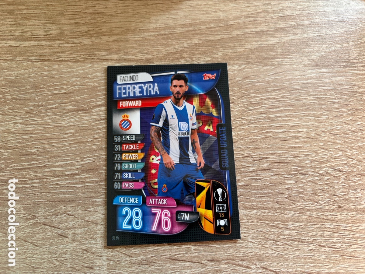 Figurine di Calcio: SU65 FACUNDO FERREYRA SQUAD UPDATE MATCH ATTAX FUTBOL TOPPS 2019 2020 19 20 ESPANYOL