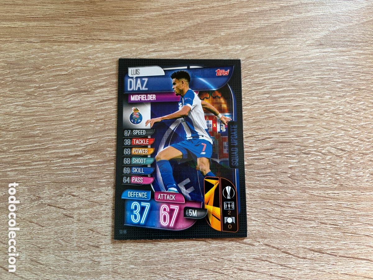 Figurine di Calcio: SU66 LUIS D&Iacute;AZ SQUAD UPDATE MATCH ATTAX FUTBOL TOPPS 2019 2020 19 20 FC PORTO