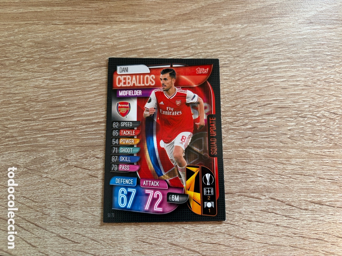 Cromos de f&uacute;tbol: SU70 DANI CEBALLOS SQUAD UPDATE MATCH ATTAX FUTBOL TOPPS 2019 2020 19 20 ARSENAL