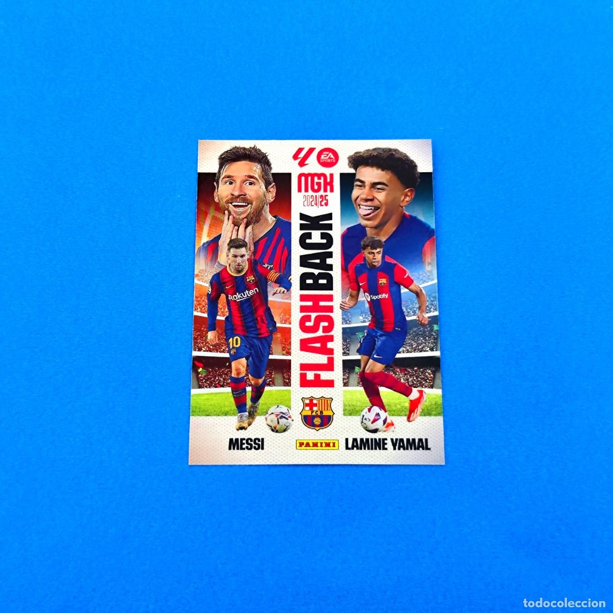 Cromos de f&uacute;tbol: Megacracks 2024 2025 / 24 25 Messi - Yamal 429 Flashback Panini Barcelona