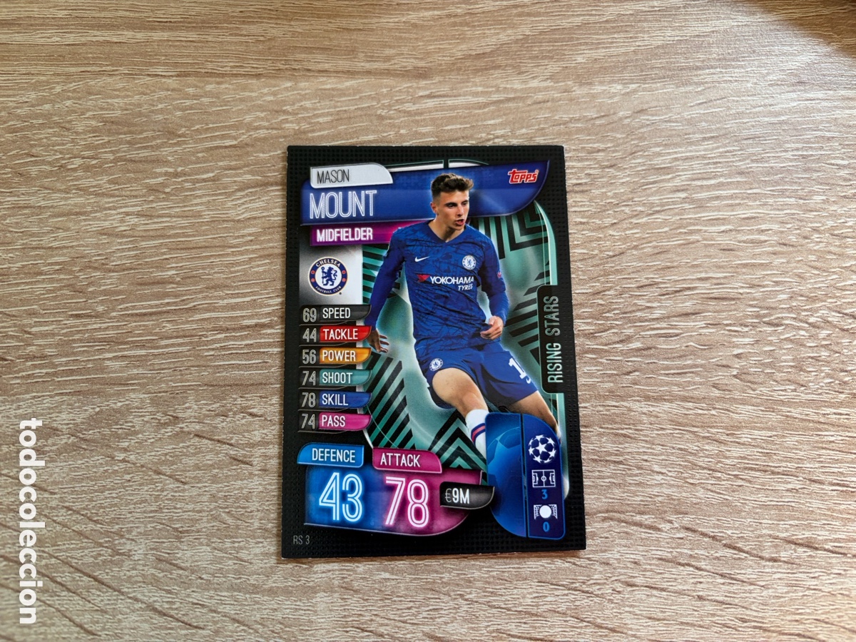 Cromos de f&uacute;tbol: RS3 MASON MOUNT RISING STARS MATCH ATTAX FUTBOL TOPPS 2019 2020 19 20 CHELSEA
