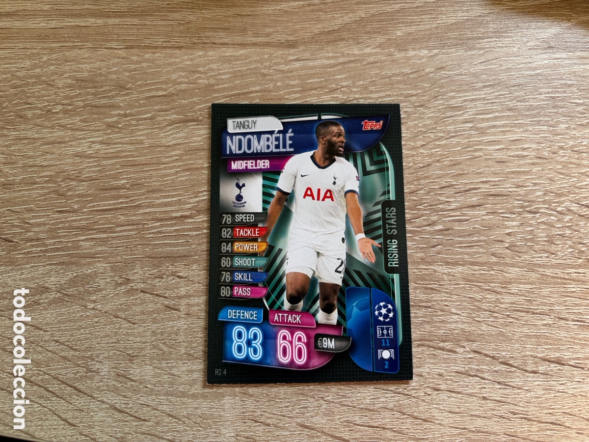 Cromos de f&uacute;tbol: RS4 TANGUY NDOMB&Eacute;L&Eacute; RISING STARS MATCH ATTAX FUTBOL TOPPS 2019 2020 19 20 TOTTENHAM HOTSPUR