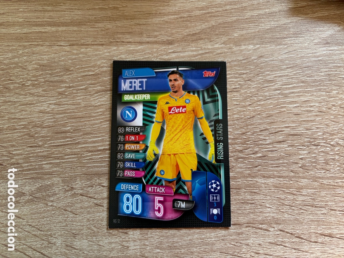 Cromos de f&uacute;tbol: RS12 ALEX MERET RISING STARS MATCH ATTAX FUTBOL TOPPS 2019 2020 19 20 SSC NAPOLI