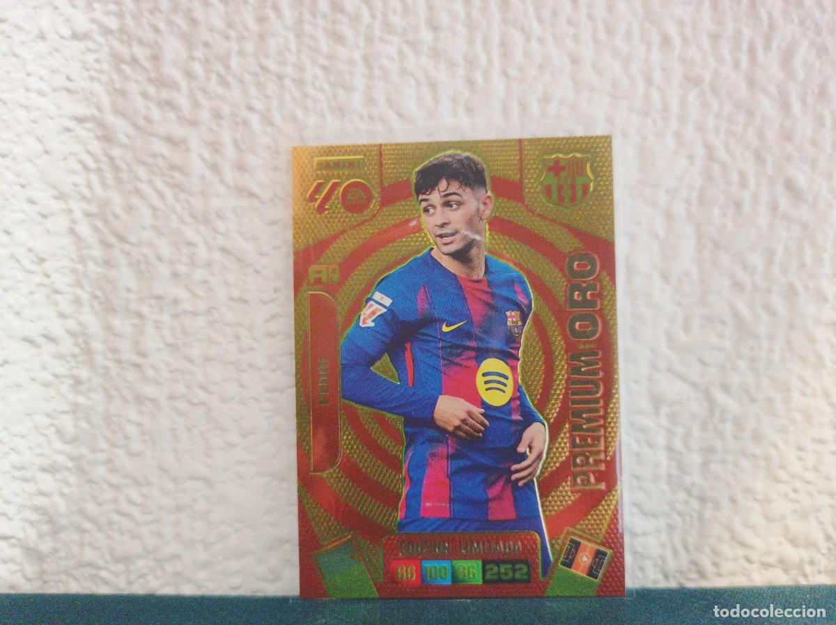 Cromos de f&uacute;tbol: PEDRI PREMIUM ORO EDICION LIMITADA FC BARCELONA ADRENALYN 25 26 2025 2026