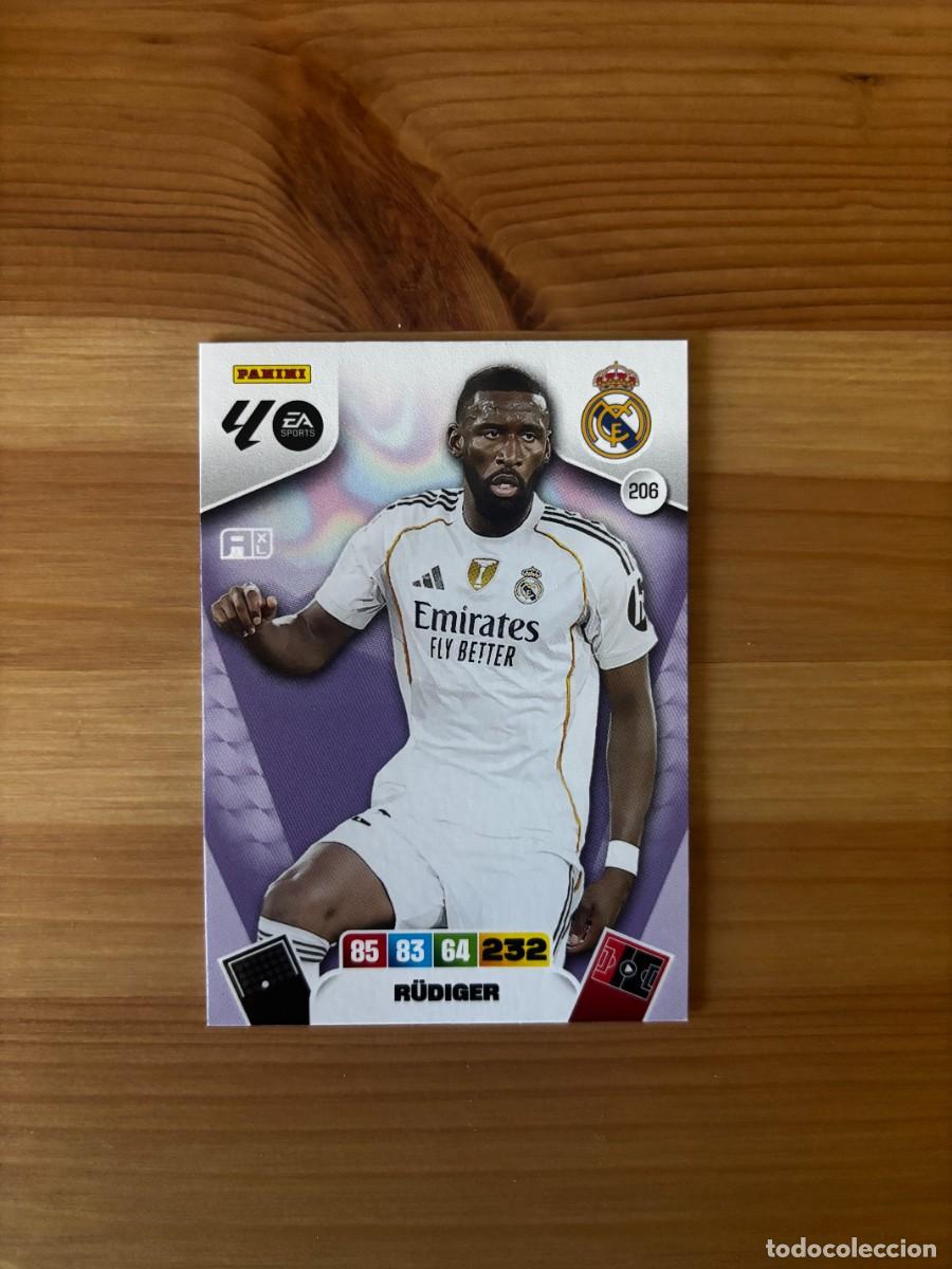 Cromos de f&uacute;tbol: R&Uuml;DIGER REAL MADRID n&uacute;mero 206 cromo Adrenalyn XL 25-26 2025-2026