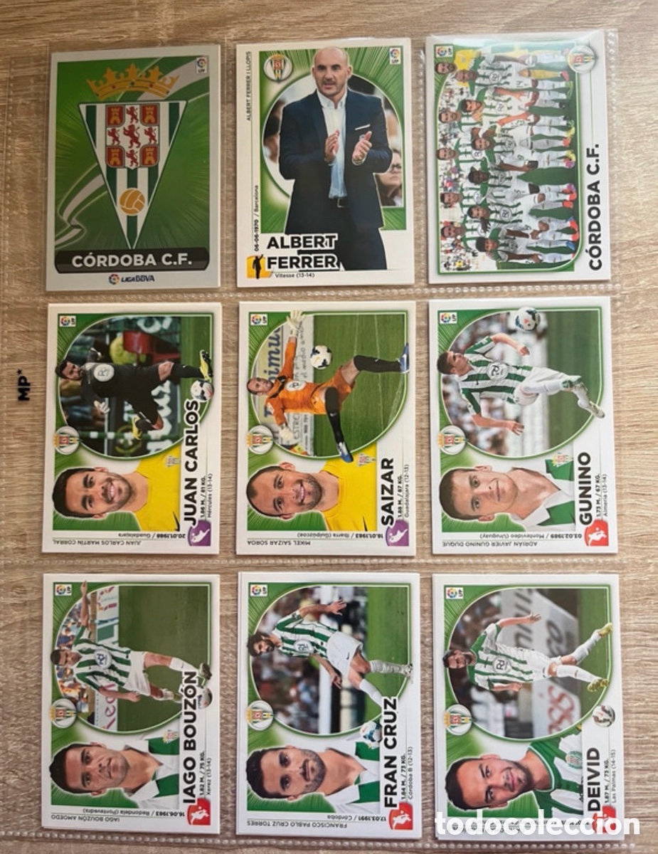 Cromos de f&uacute;tbol: C&Oacute;RDOBA CF SET COMPLETO LIGA ESTE EDICIONES ESTE 2014 2015 14 15