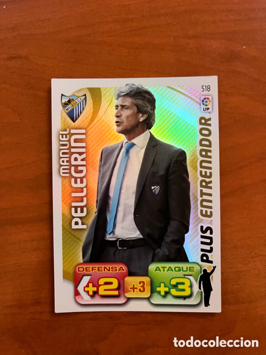 Cromos de f&uacute;tbol: PELLEGRINI MALAGA C F 518 PLUS ENTRENADOR PANINI ADRENALYN XL LIGA 2011 2012 11 12