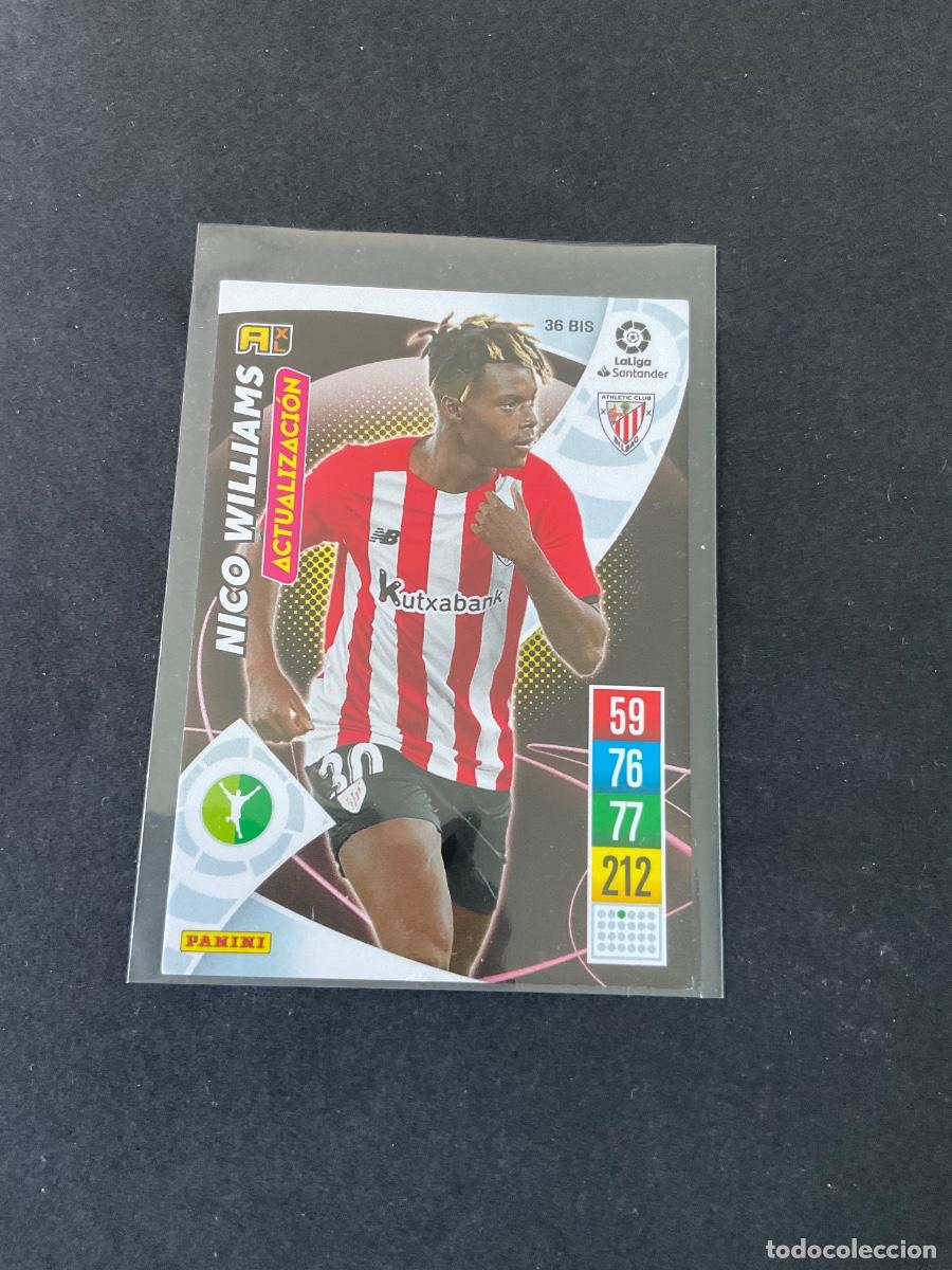 Cromos de f&uacute;tbol: Nico Williams - 36 Bis - Actualizacion - Panini Adrenalyn La Liga 2021-22 (21 / 22)