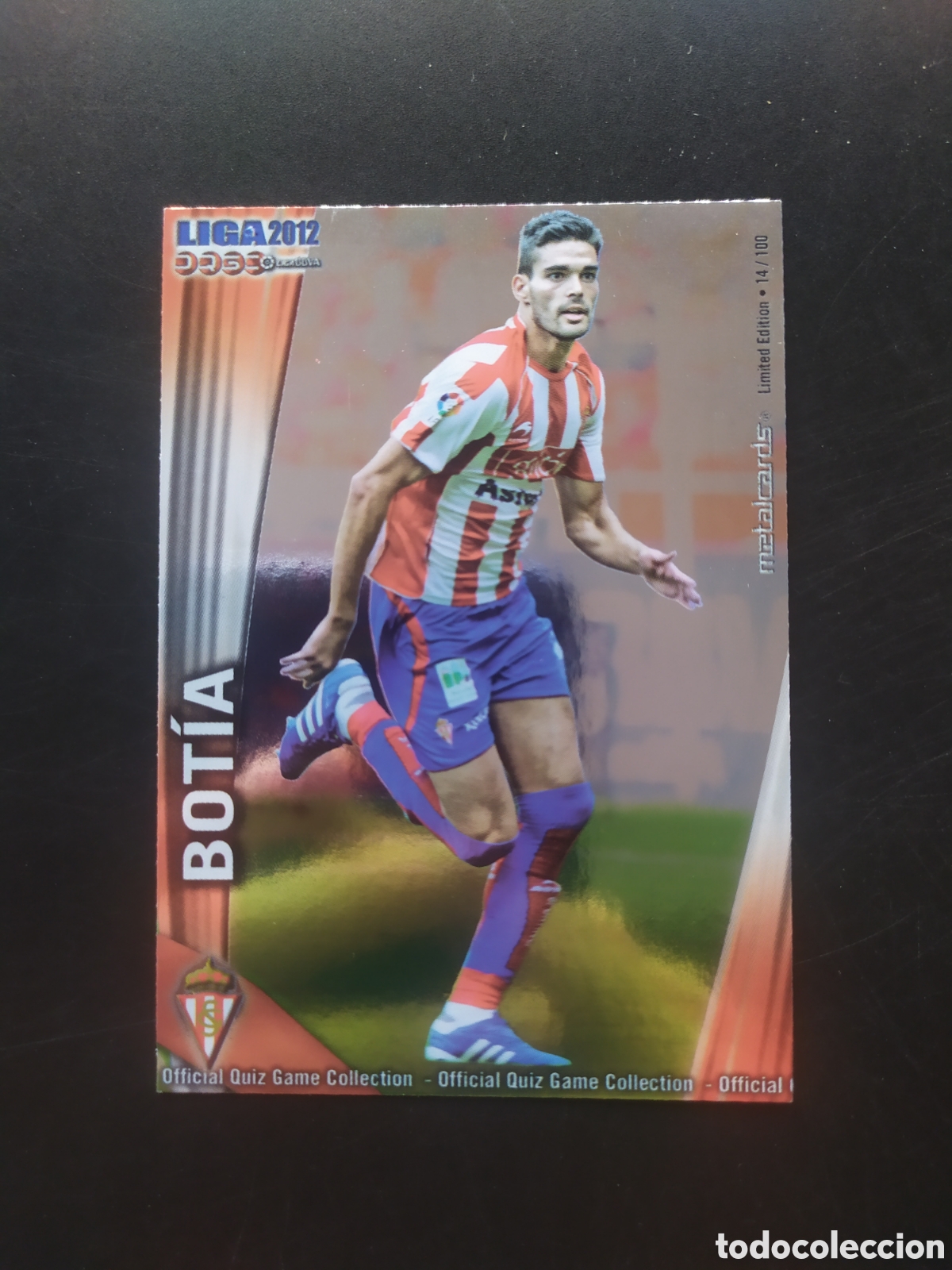 Figurine di Calcio: Mundicromo fichas Liga 2011 2012 11 12 Bot&iacute;a metalcards limited edition n&deg; 251 Sporting Gij&oacute;n