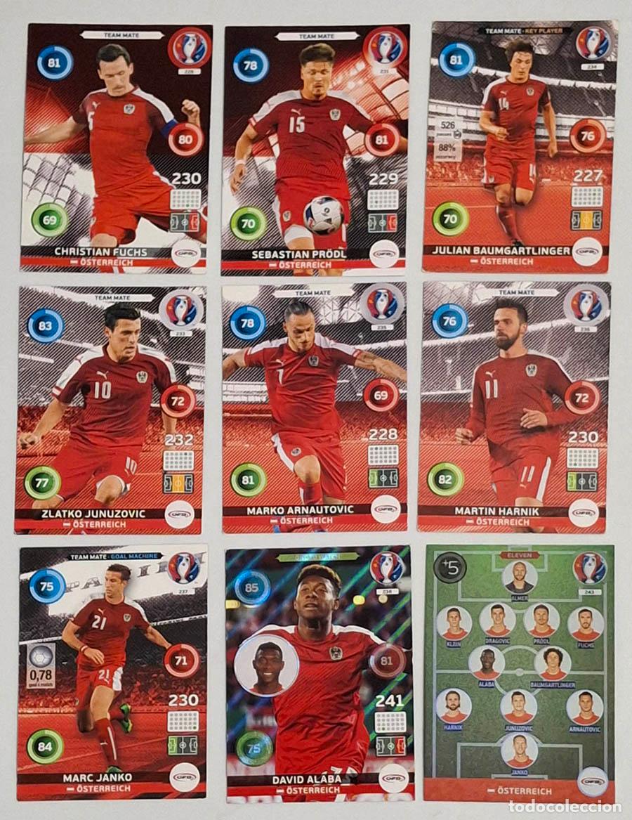 Cromos de Futebol: 9 cards de &Ouml;sterreich Austria, Mundial Russia 2018 Adrenalyn