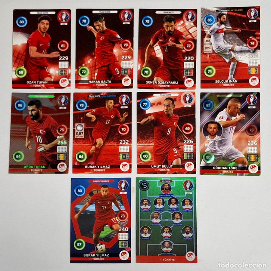Cromos de Futebol: 10 cards de Turkiye Turqu&iacute;a, Mundial Russia 2018 Adrenalyn