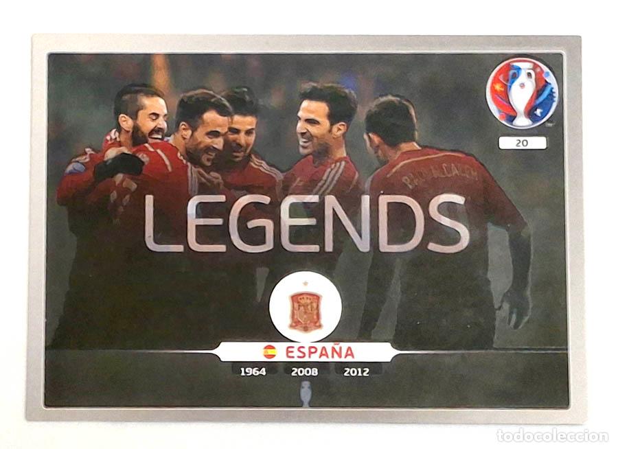 Cromos de Futebol: 20 Legends, Espa&ntilde;a, Mundial Russia 2018 Adrenalyn