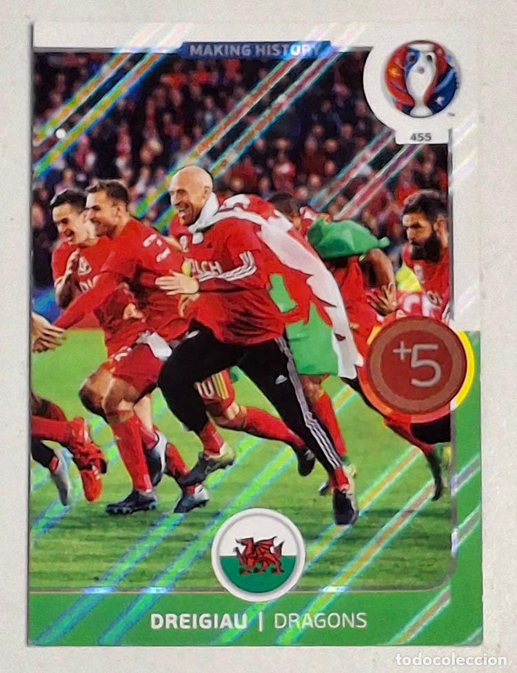 Cromos de Futebol: 455 Making History, Dreigiau - Dragons, Wales Gales, Mundial Russia 2018 Adrenalyn