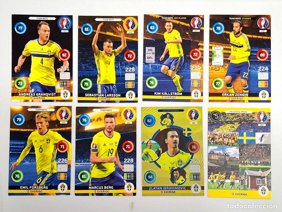 Football Stickers: 8 cards de Sverige Suecia, Mundial Russia 2018 Adrenalyn