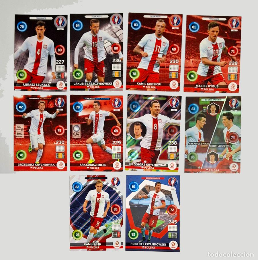 Football Stickers: 10 cards de Polska Polonia, Mundial Russia 2018 Adrenalyn