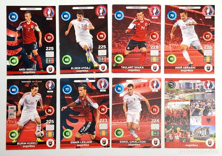 Football Stickers: 8 cards de Shqip&euml;ria Albani, Mundial Russia 2018 Adrenalyn