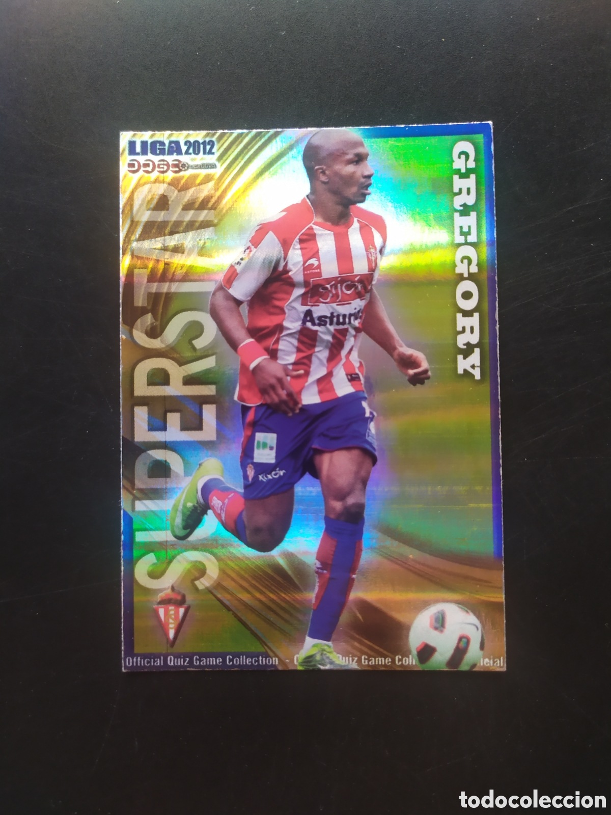 Cromos de f&uacute;tbol: Mundicromo fichas Liga 2011 2012 11 12 Gregory superstar brillo rayas n&deg; 267 Sporting Gij&oacute;n