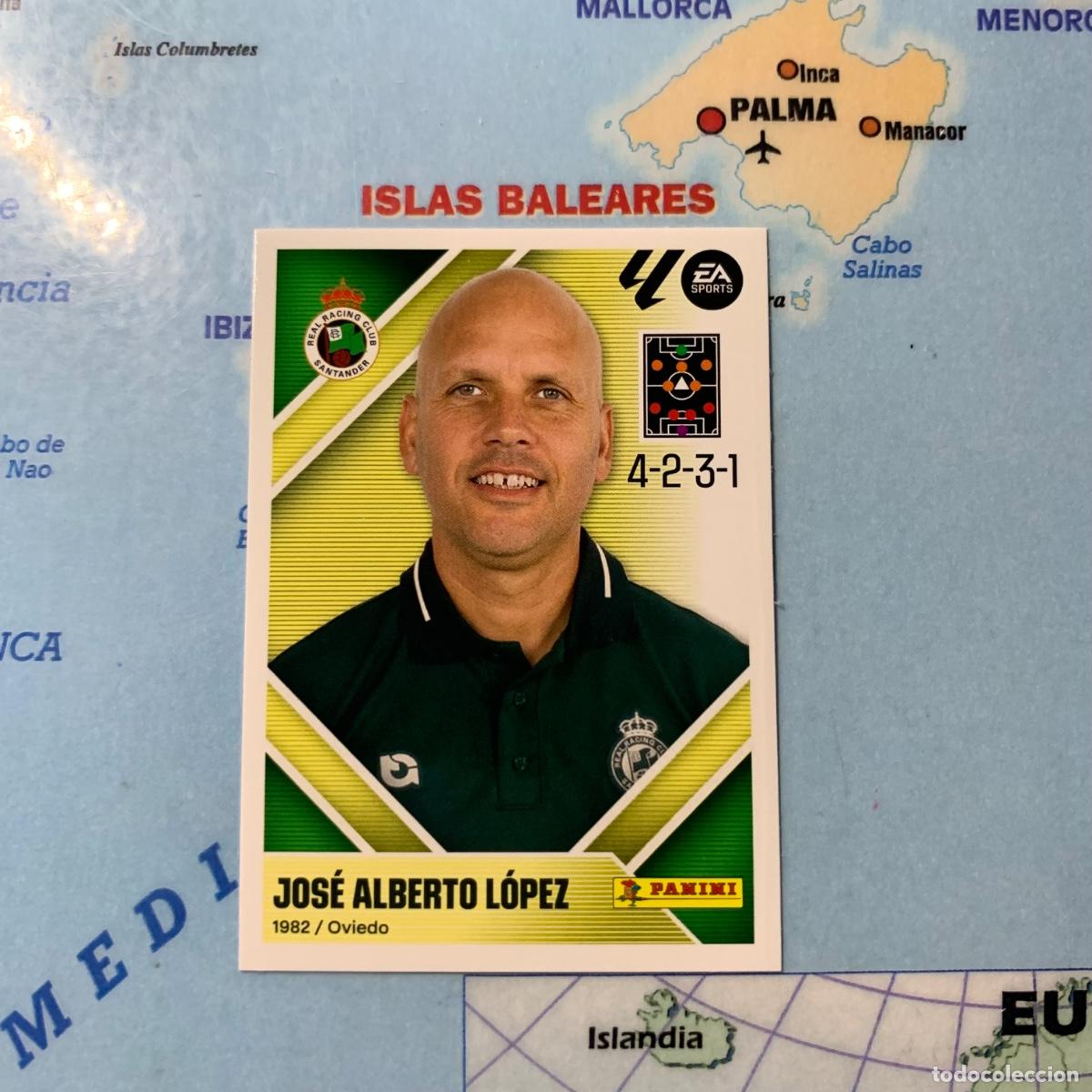 Cromos de f&uacute;tbol: Jos&eacute; Alberto L&oacute;pez entrenador n&uacute;mero 2 del Racing de Santander cromo liga este 26-27 2026-2027