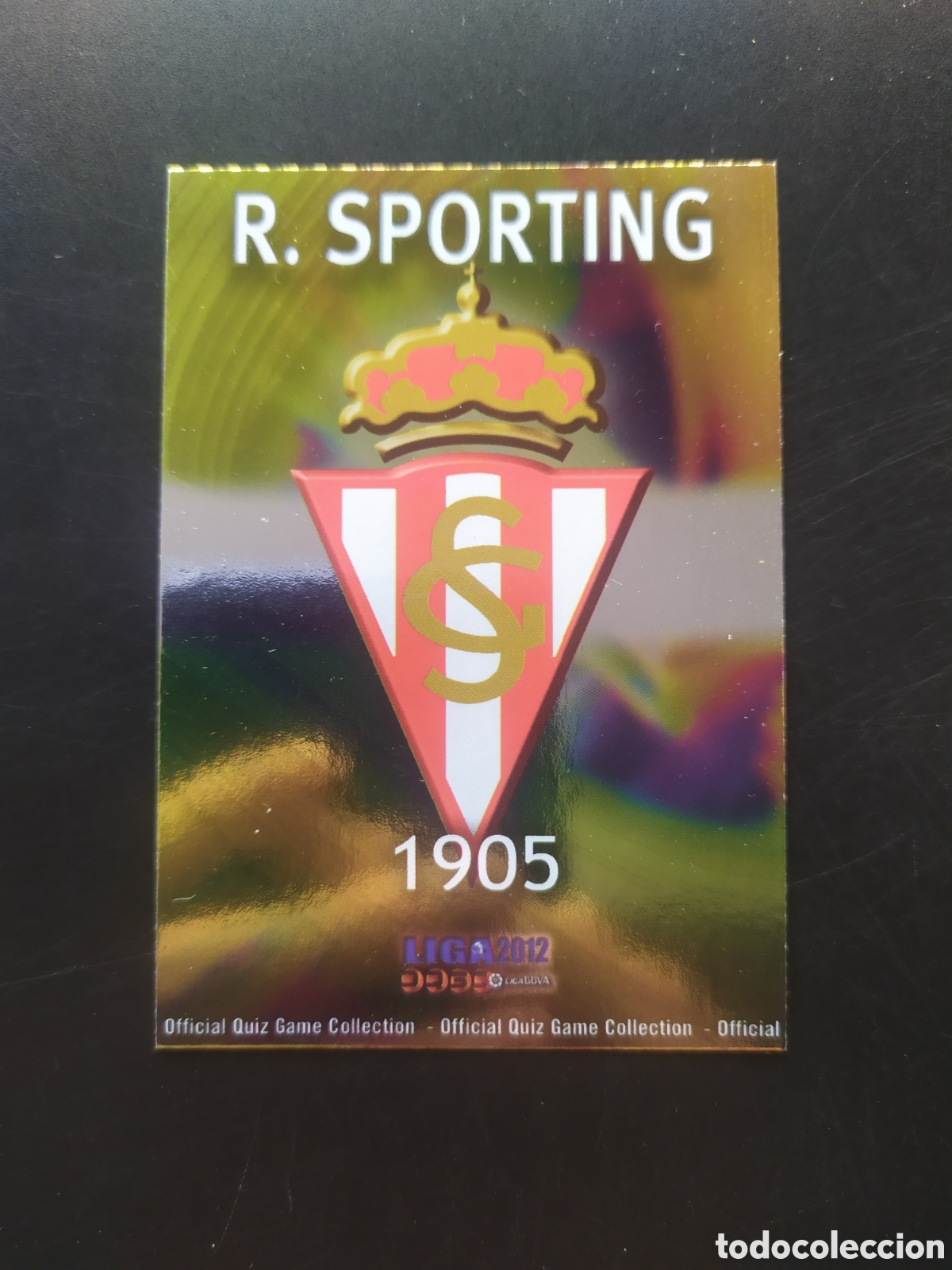 Cromos de f&uacute;tbol: Mundicromo fichas Liga 2011 2012 11 12 escudo brillo liso n&deg; 244 Sporting Gij&oacute;n