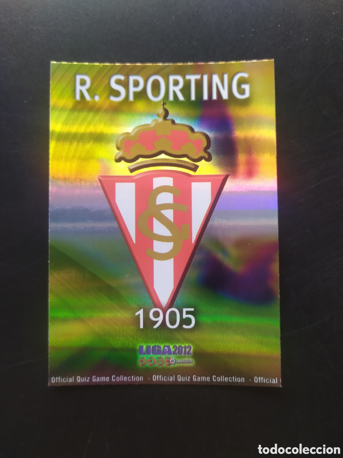 Cromos de f&uacute;tbol: Mundicromo fichas Liga 2011 2012 11 12 escudo brillo rayas n&deg; 244 Sporting Gij&oacute;n