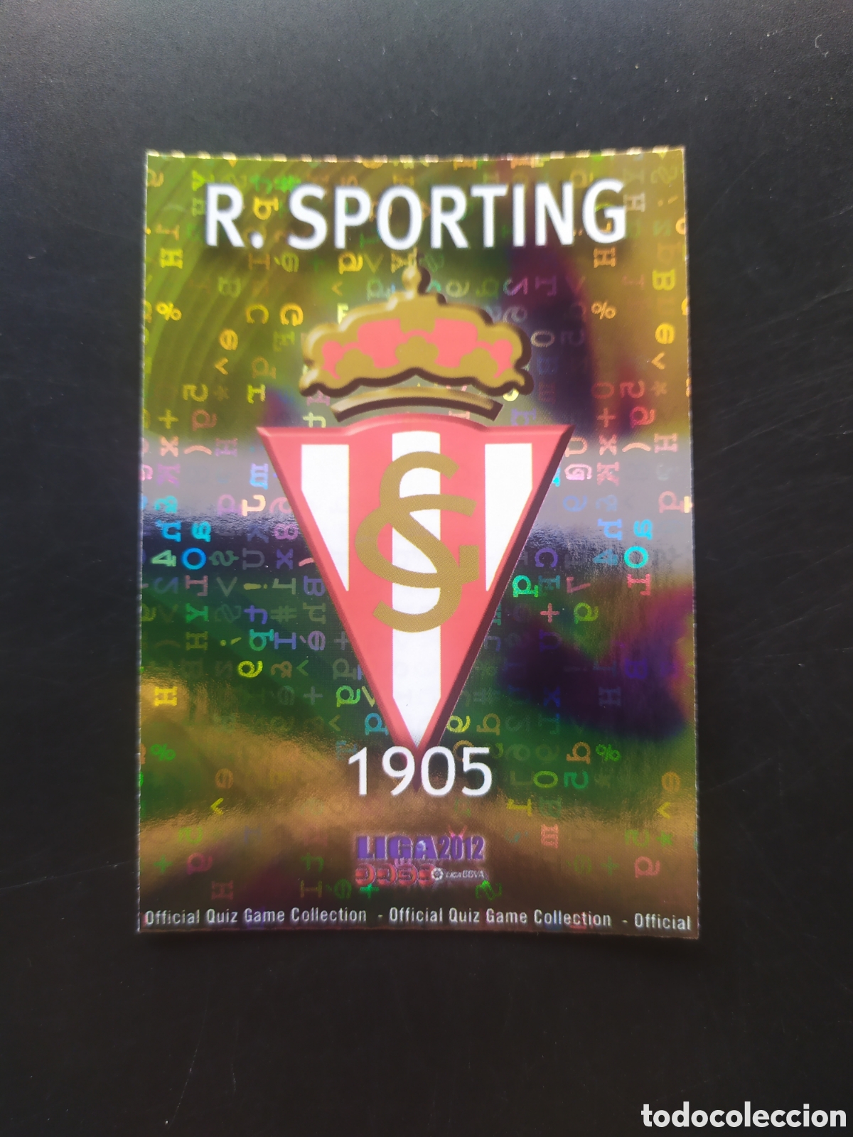 Cromos de f&uacute;tbol: Mundicromo fichas Liga 2011 2012 11 12 escudo brillo letras n&deg; 244 Sporting Gij&oacute;n