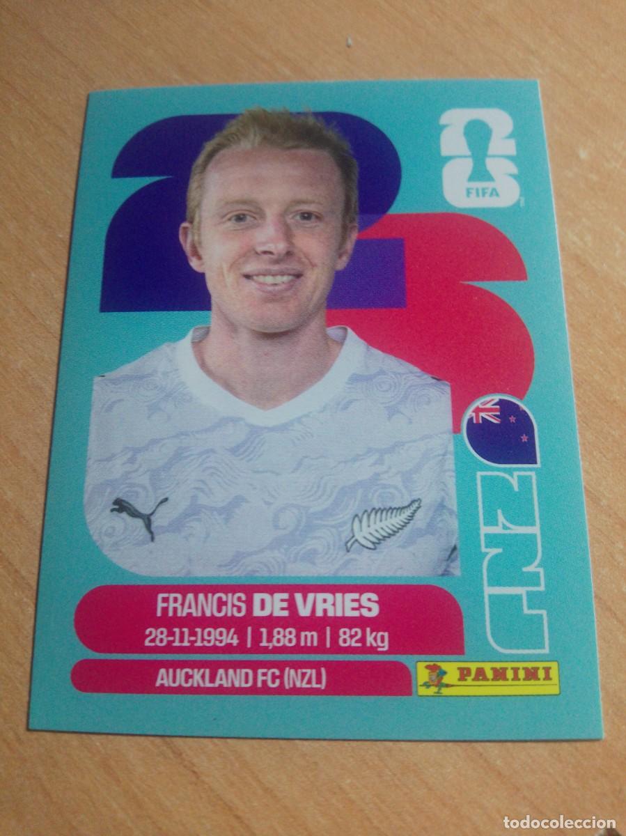 Cromos de f&uacute;tbol: NZL 8 FRANK DE VRIES NUEVA ZELANDA MUNDIAL FIFA WORLD CUP 2026 26 PANINI STICKERS NUEVO