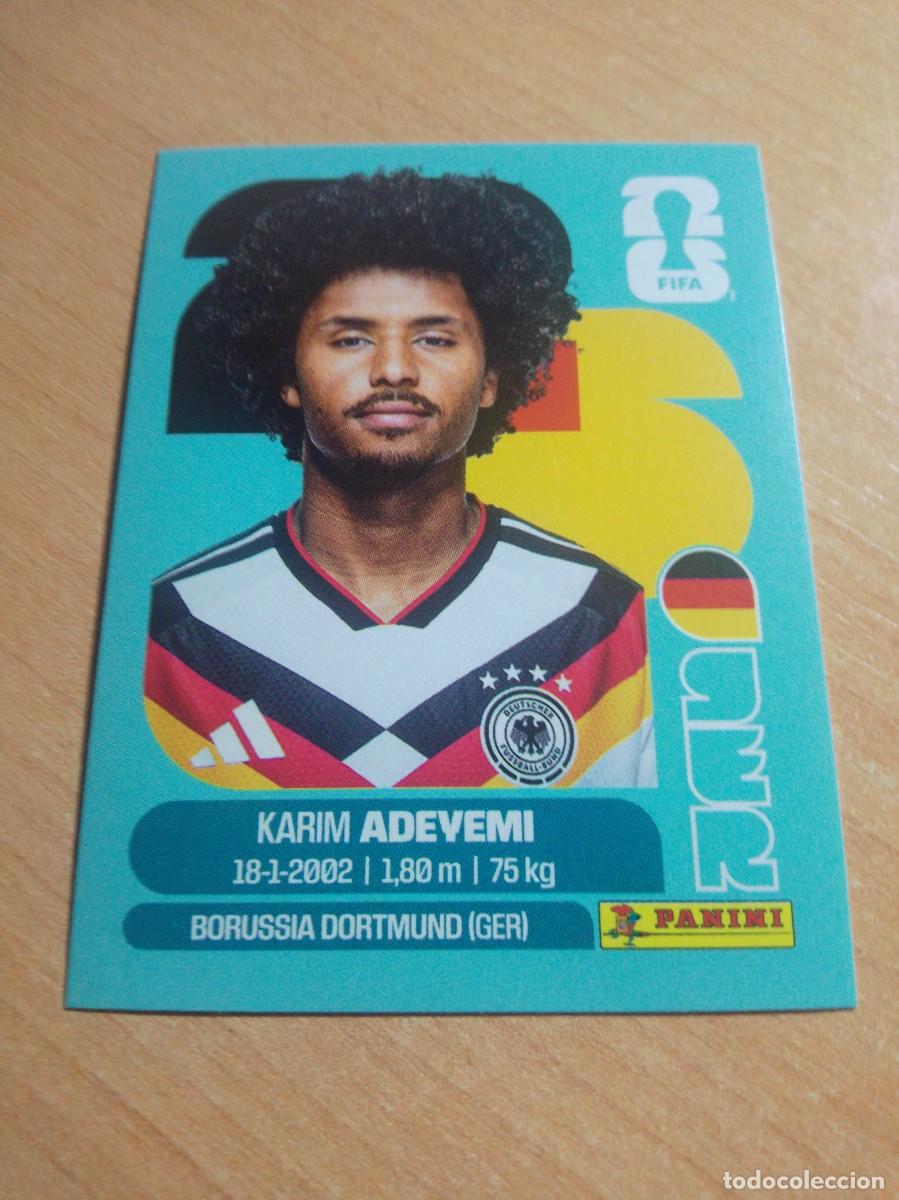 Cromos de f&uacute;tbol: GER 19 KARIM ADEYEMI ALEMANIA MUNDIAL FIFA WORLD CUP 2026 26 PANINI STICKERS NUEVO