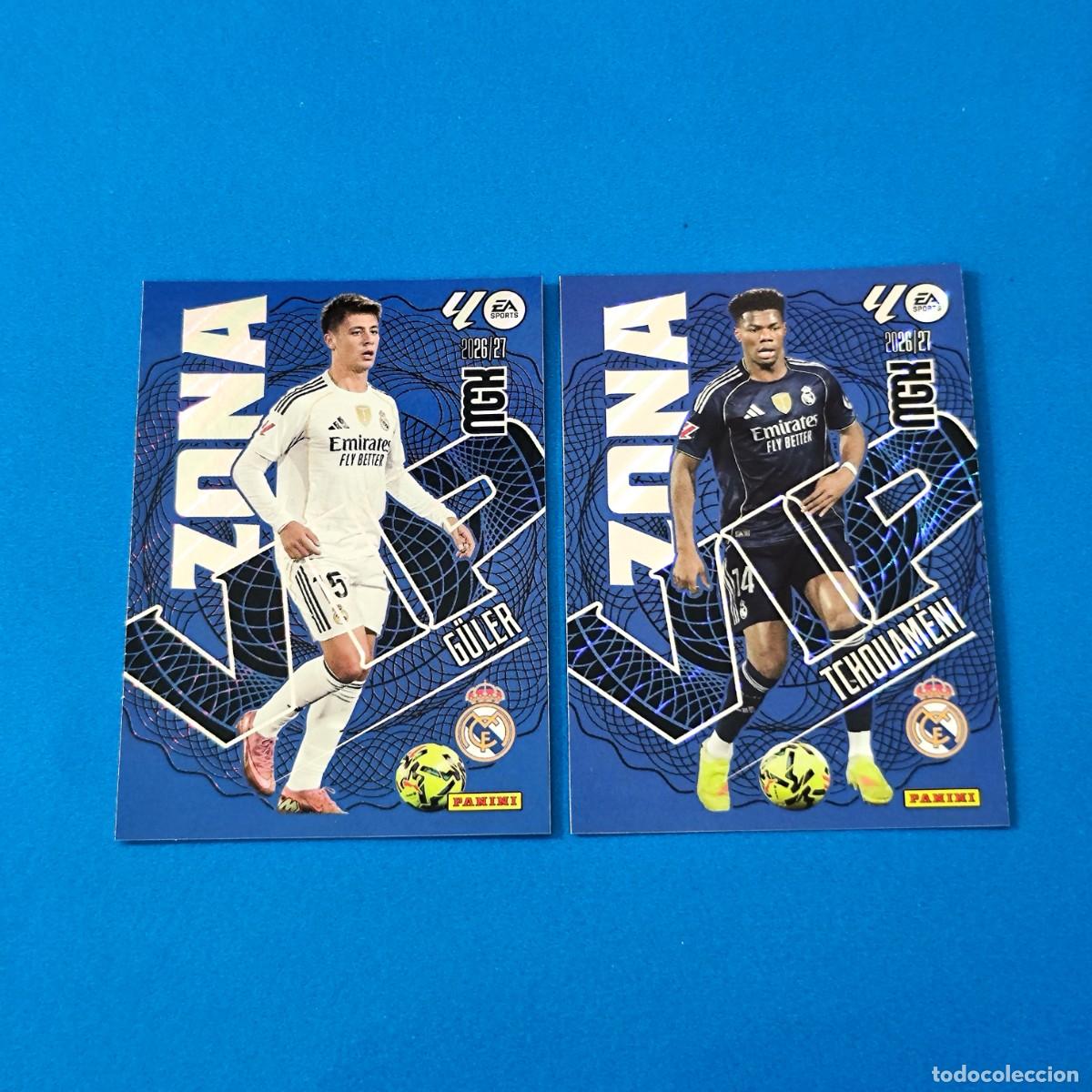 Football Stickers: Megacracks 2026 2027 / 26 27 Zona Vip Tchouam&eacute;ni G&uuml;ler Real Madrid