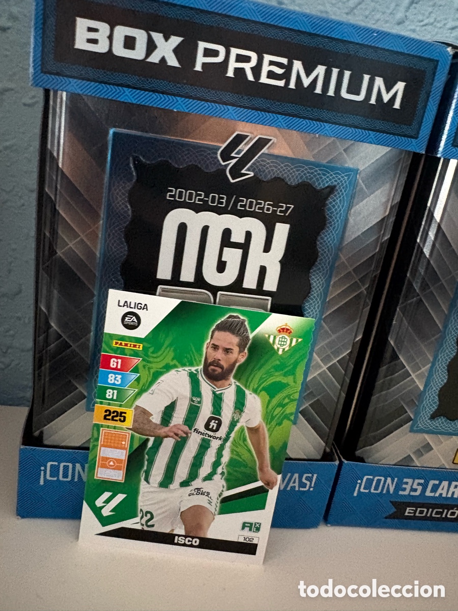 Cromos de f&uacute;tbol: Isco n&uacute;mero 102 del Betis cromo Adrenalyn XL 23-24 2023-2024