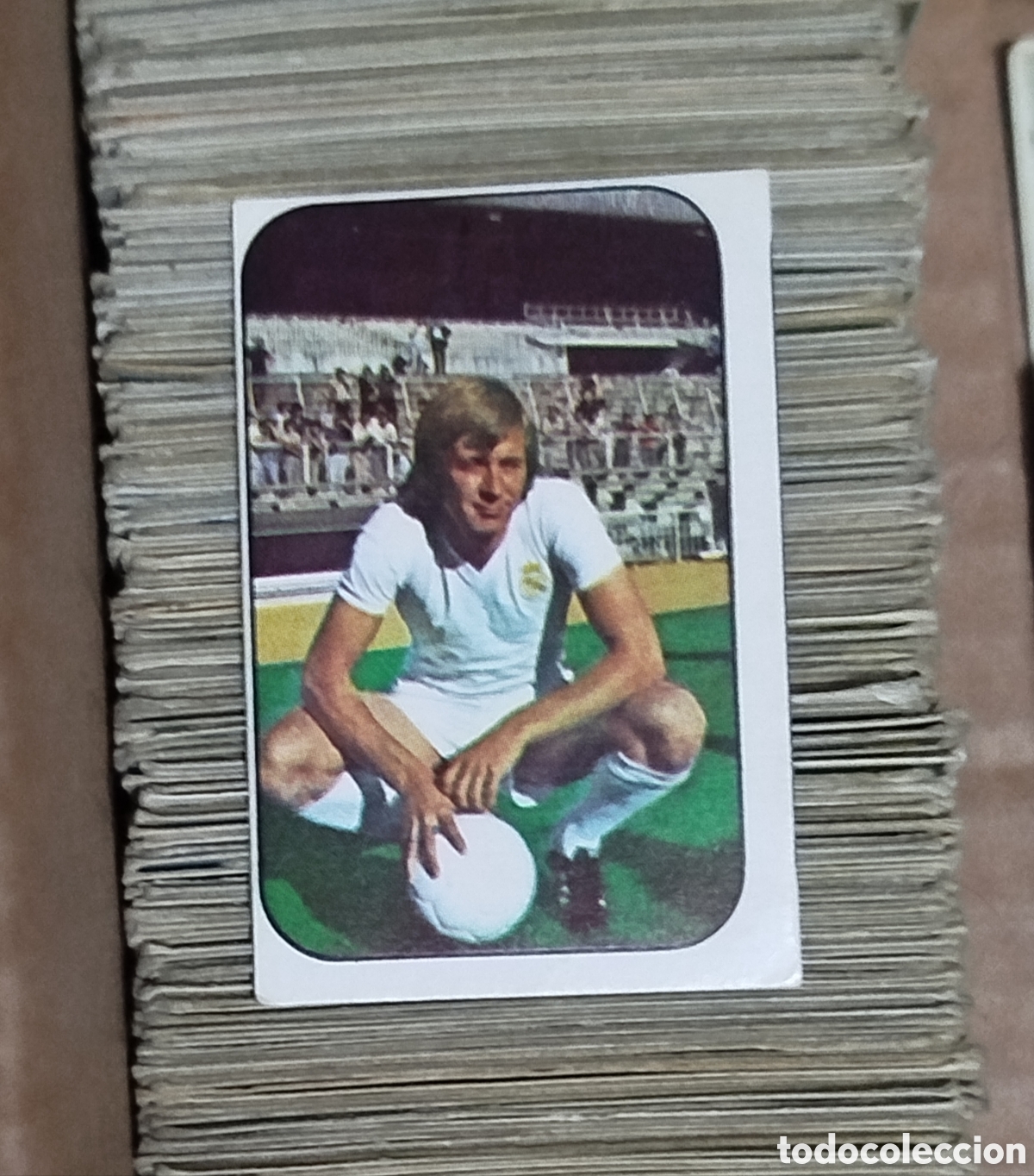 Cromos de f&uacute;tbol: SIN PEGAR &Uacute;LTIMOS FICHAJES 14 JENSEN REAL MADRID 76 77 1976 1977 ESTE CROMO NUNCA PEGADO FICHAJE