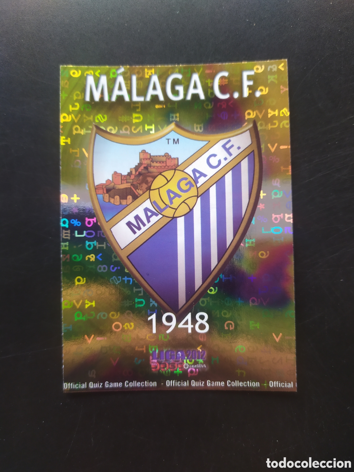 Figurine di Calcio: Mundicromo fichas Liga 2011 2012 11 12 escudo brillo letras n&deg; 271 Malaga