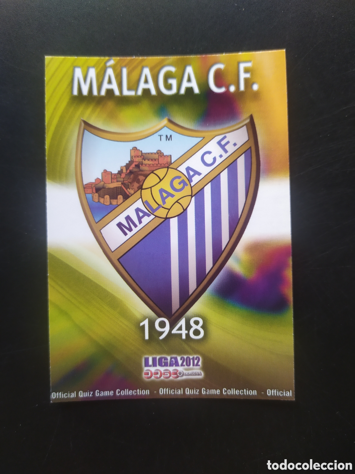 Figurine di Calcio: Mundicromo fichas Liga 2011 2012 11 12 escudo mate n&deg; 271 Malaga