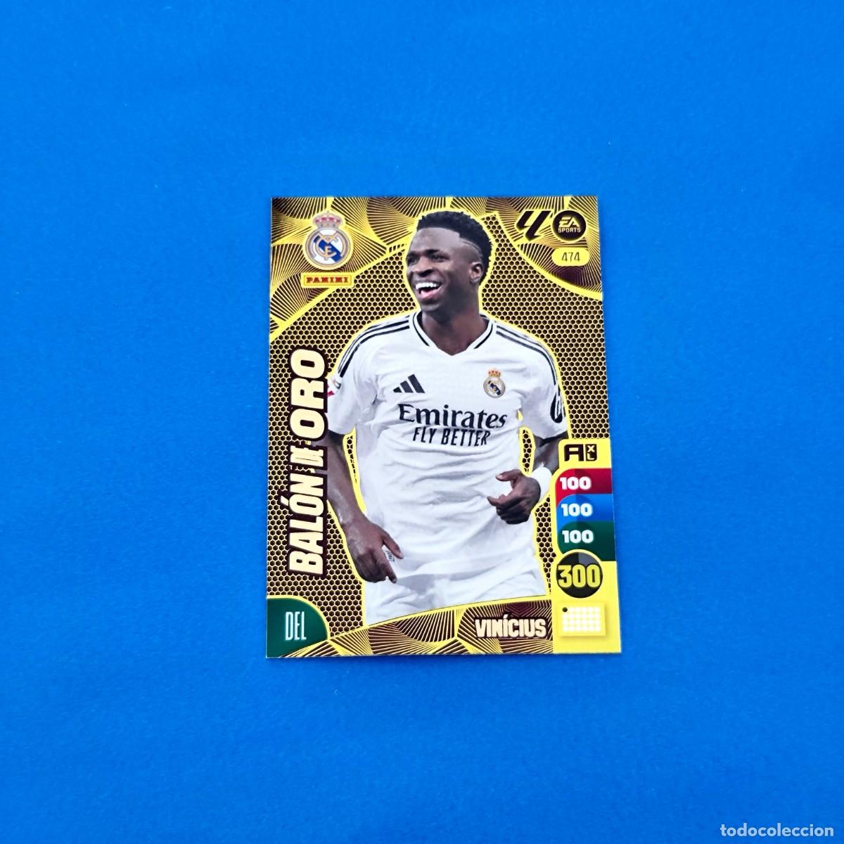 Cromos de f&uacute;tbol: Adrenalyn 2024 2025 / 24 25 Bal&oacute;n de Oro Vinicius 474 Real Madrid