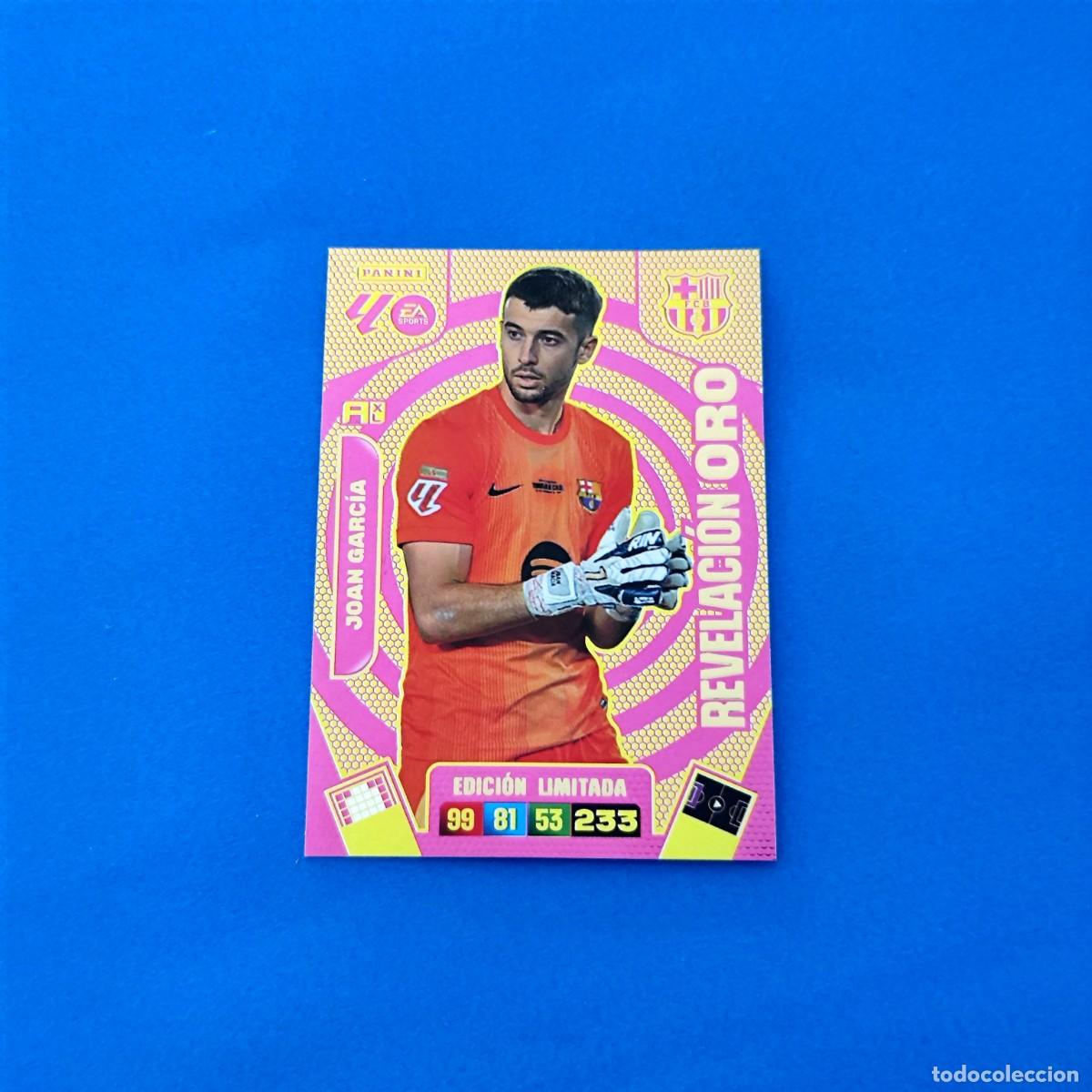 Cromos de f&uacute;tbol: Adrenalyn 2025 2026 / 25 26 Joan Garc&iacute;a Edici&oacute;n Limitada Revelaci&oacute;n Oro Barcelona