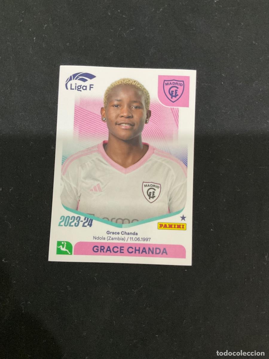 Cromos de f&uacute;tbol: Grace Chanda n 198 - Madrid CFF - Panini Liga F Femenina 2023 2024 ( 23 24 )