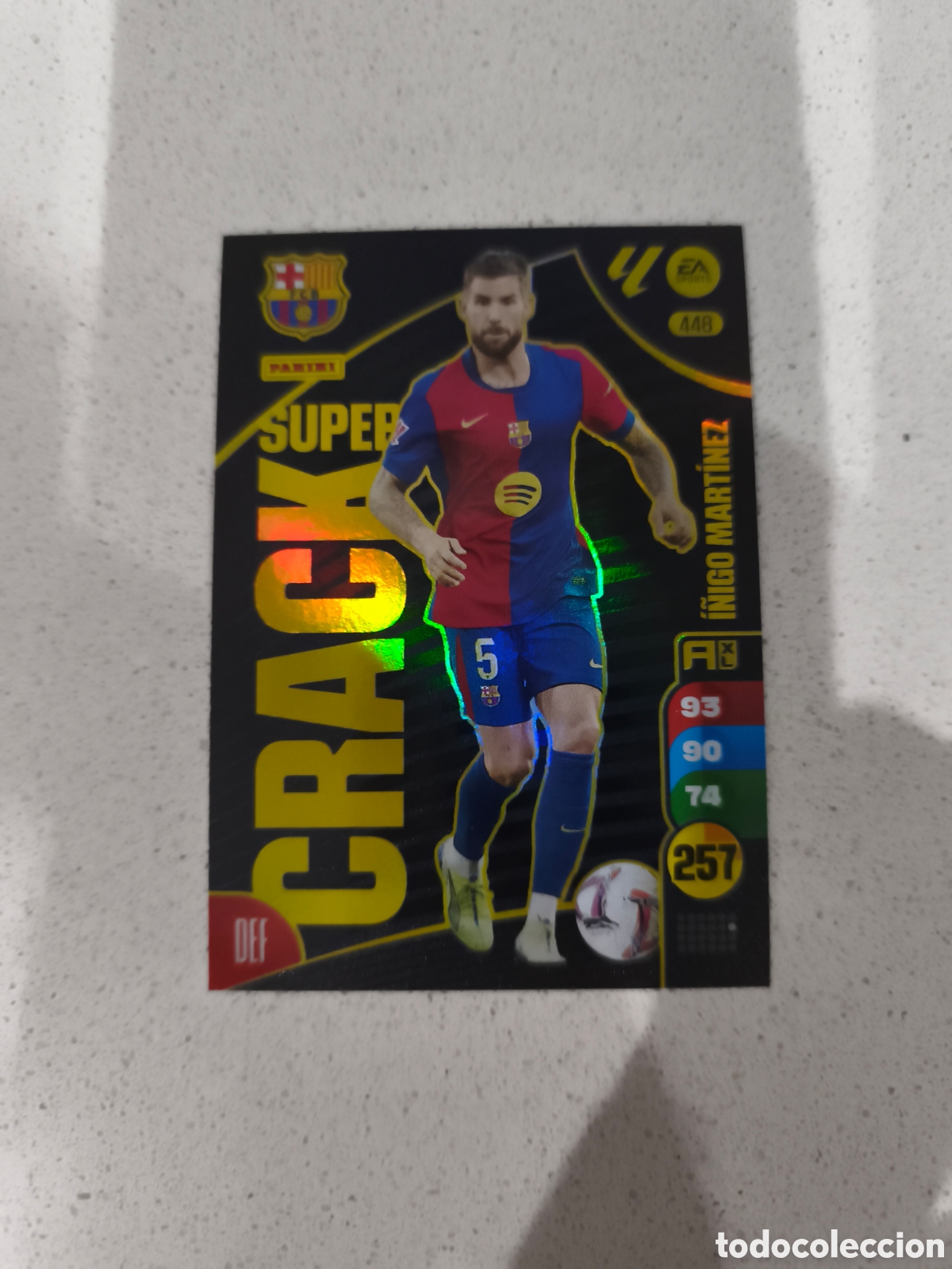 Cromos de f&uacute;tbol: CARTA &Iacute;&Ntilde;IGO MART&Iacute;NEZ FC BARCELONA SUPERCRACK ADRENALYN XL 24/25
