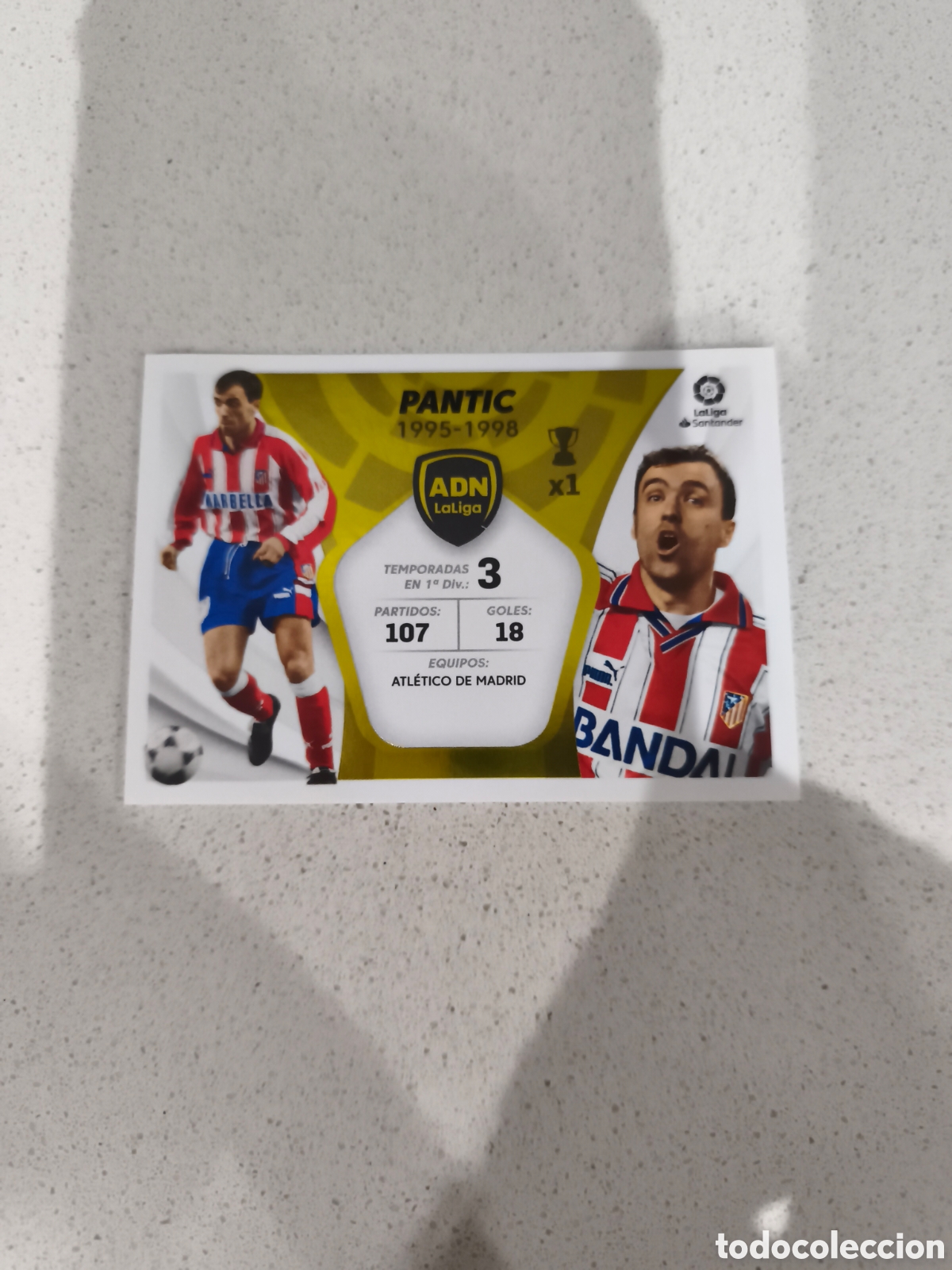 Cromos de f&uacute;tbol: CROMO N&Uacute;MERO 22 ADN LA LIGA PANTIC ATL&Eacute;TICO DE MADRID LIGA ESTE 21/22