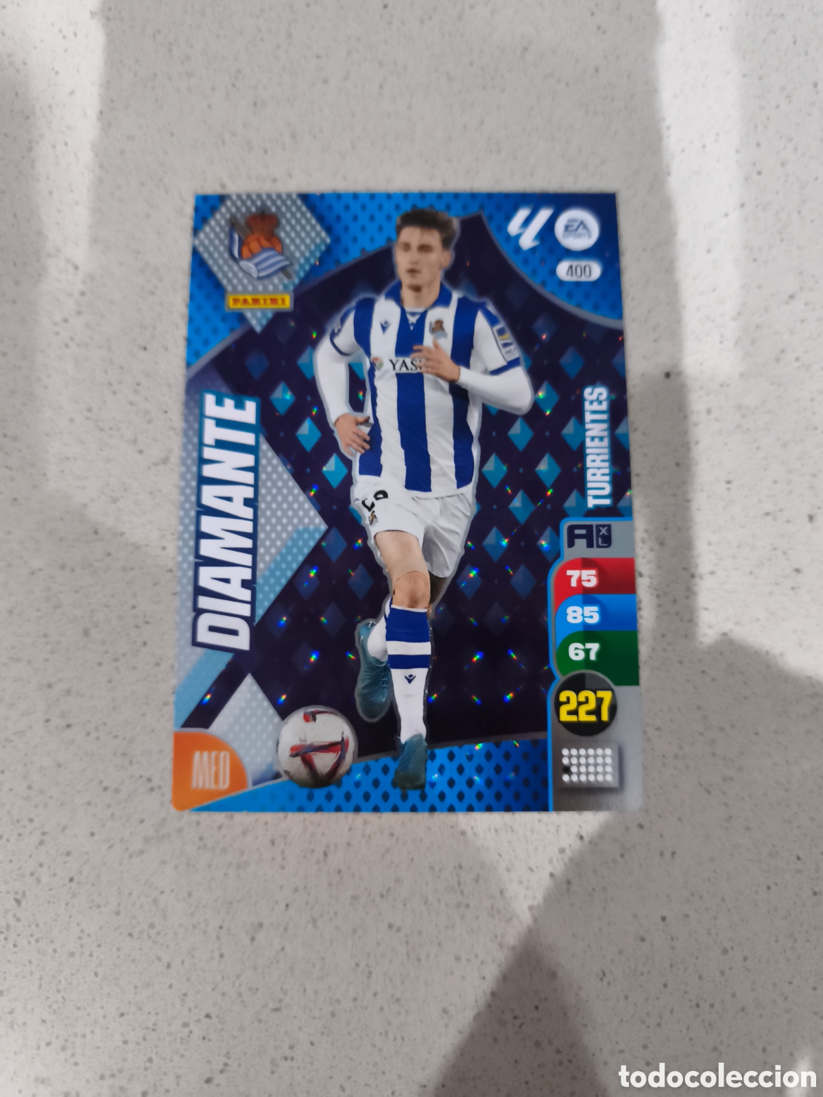 Cromos de f&uacute;tbol: CARTA DIAMANTE TURRIENTES REAL SOCIEDAD ADRENALYN XL 24/25