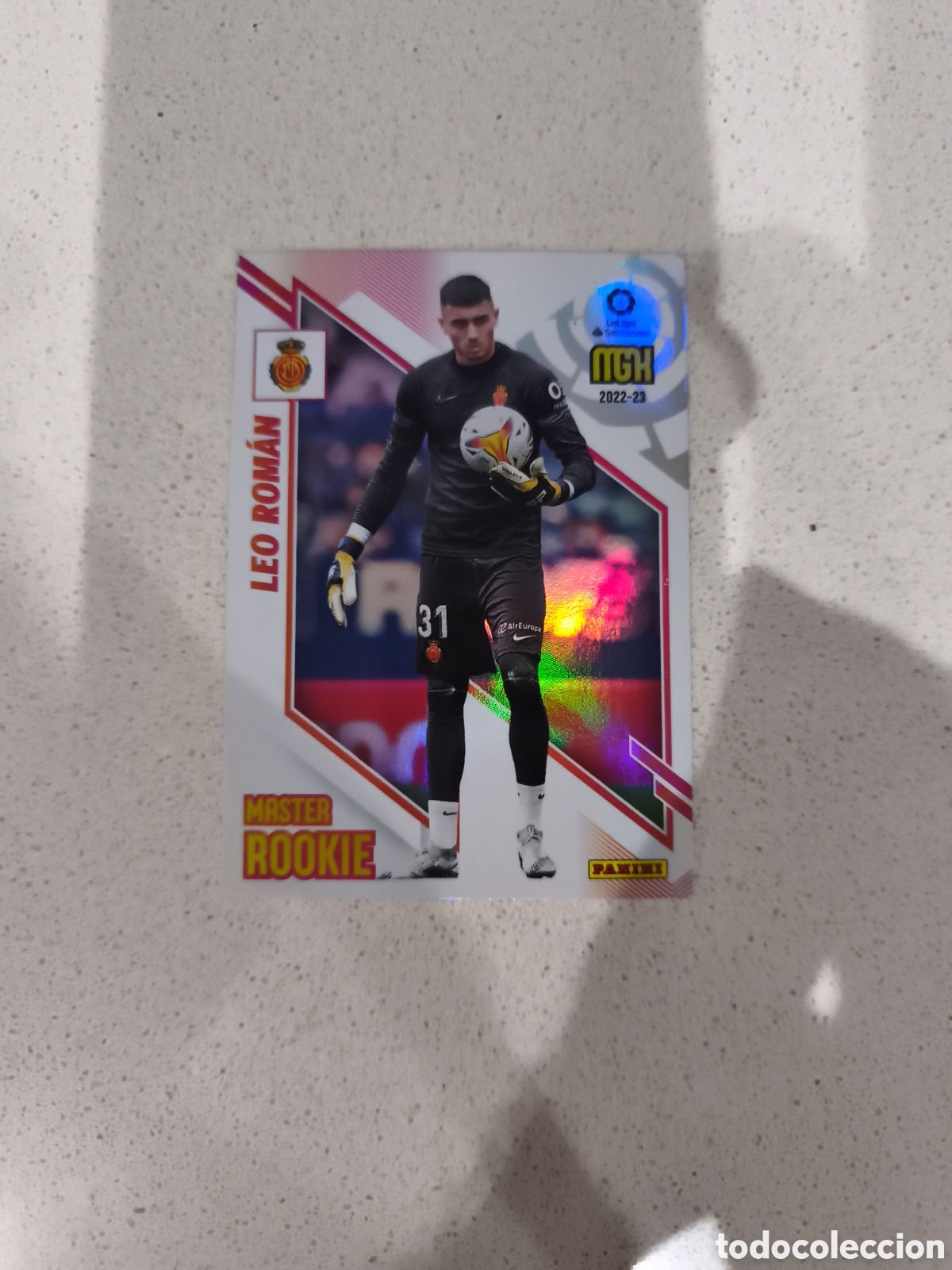 Cromos de f&uacute;tbol: CARTA MASTER ROOKIE LEO ROMAN REAL MALLORCA ADRENALYN MEGACRACKS 22/23