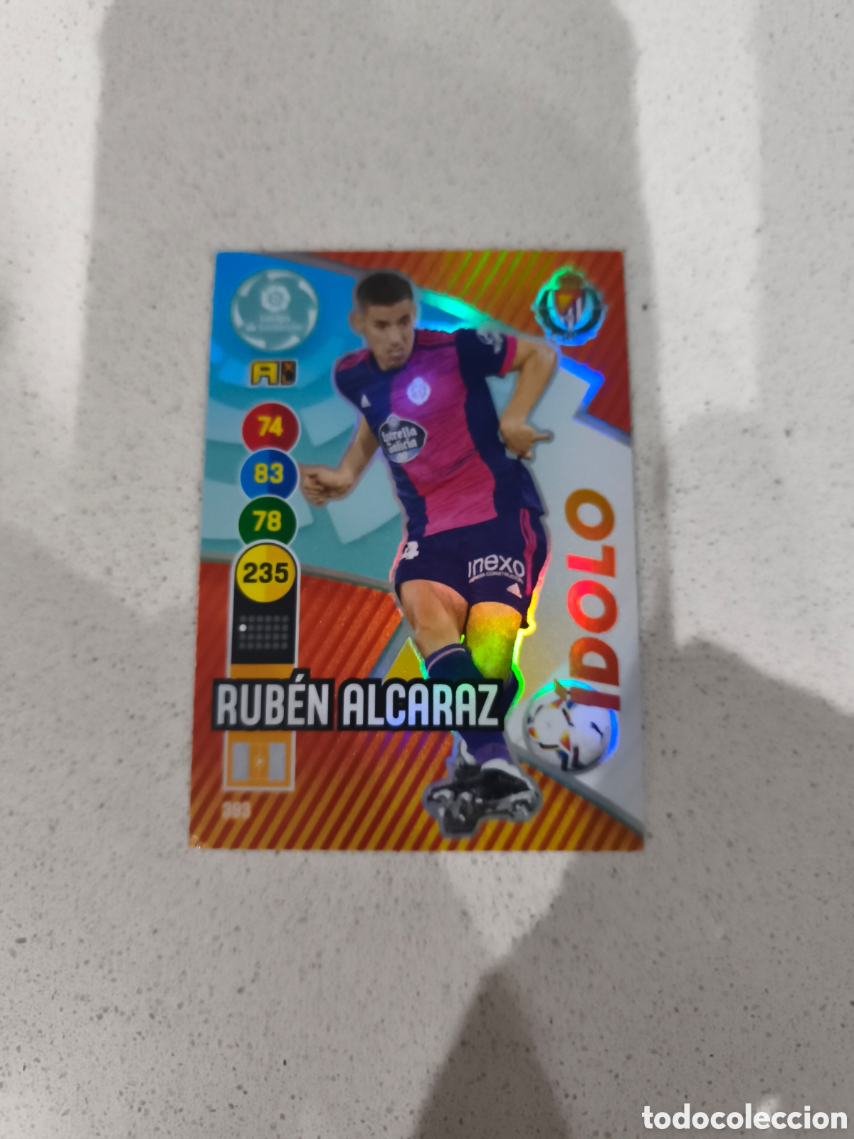 Figurine di Calcio: CARTA IDOLO RUB&Eacute;N ALCARAZ REAL VALLADOLID ADRENALYN XL 20/21