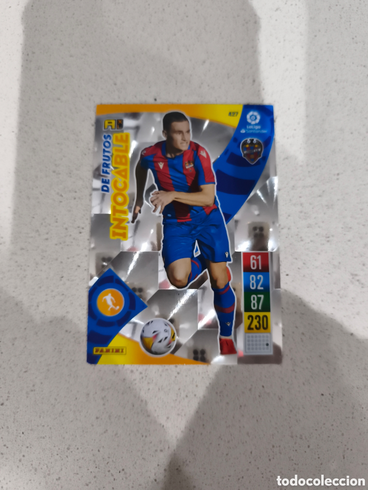Cromos de f&uacute;tbol: CARTA INTOCABLE DE FRUTOS LEVANTE UD ADRENALYN XL 21/22