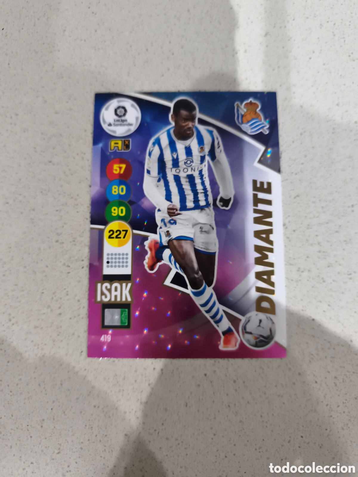 Cromos de f&uacute;tbol: CARTA DIAMANTE ISAK REAL SOCIEDAD ADRENALYN XL 20/21