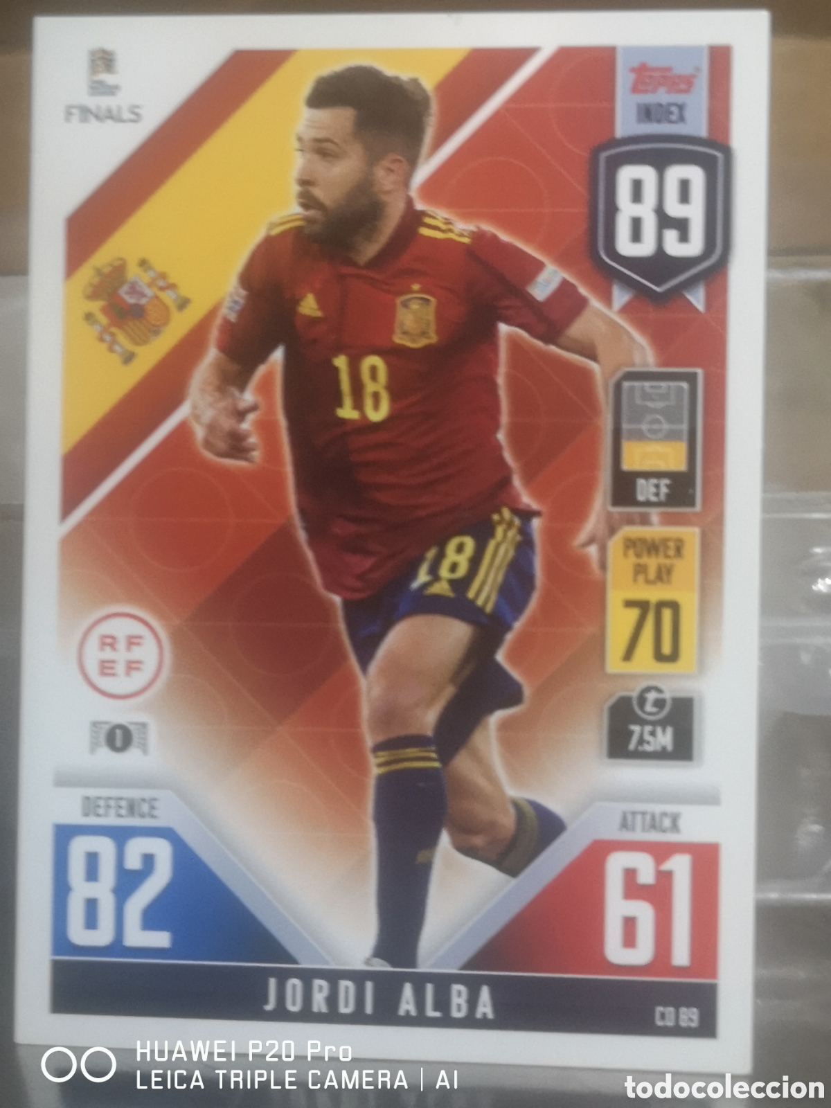 Cromos de f&uacute;tbol: MATCH ATTAX 101 UEFA NATIONS LEAGUE FINALS 2022 JORDI ALBA - ESPA&Ntilde;A