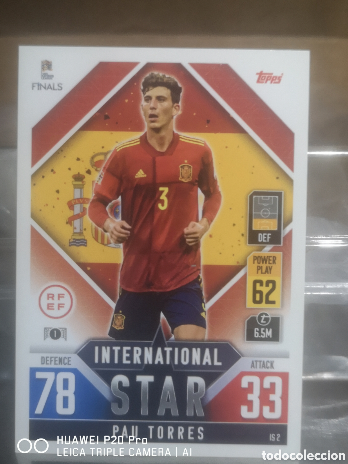 Cromos de f&uacute;tbol: MATCH ATTAX 101 UEFA NATIONS LEAGUE FINALS 2022 STAR PAU TORRES - ESPA&Ntilde;A