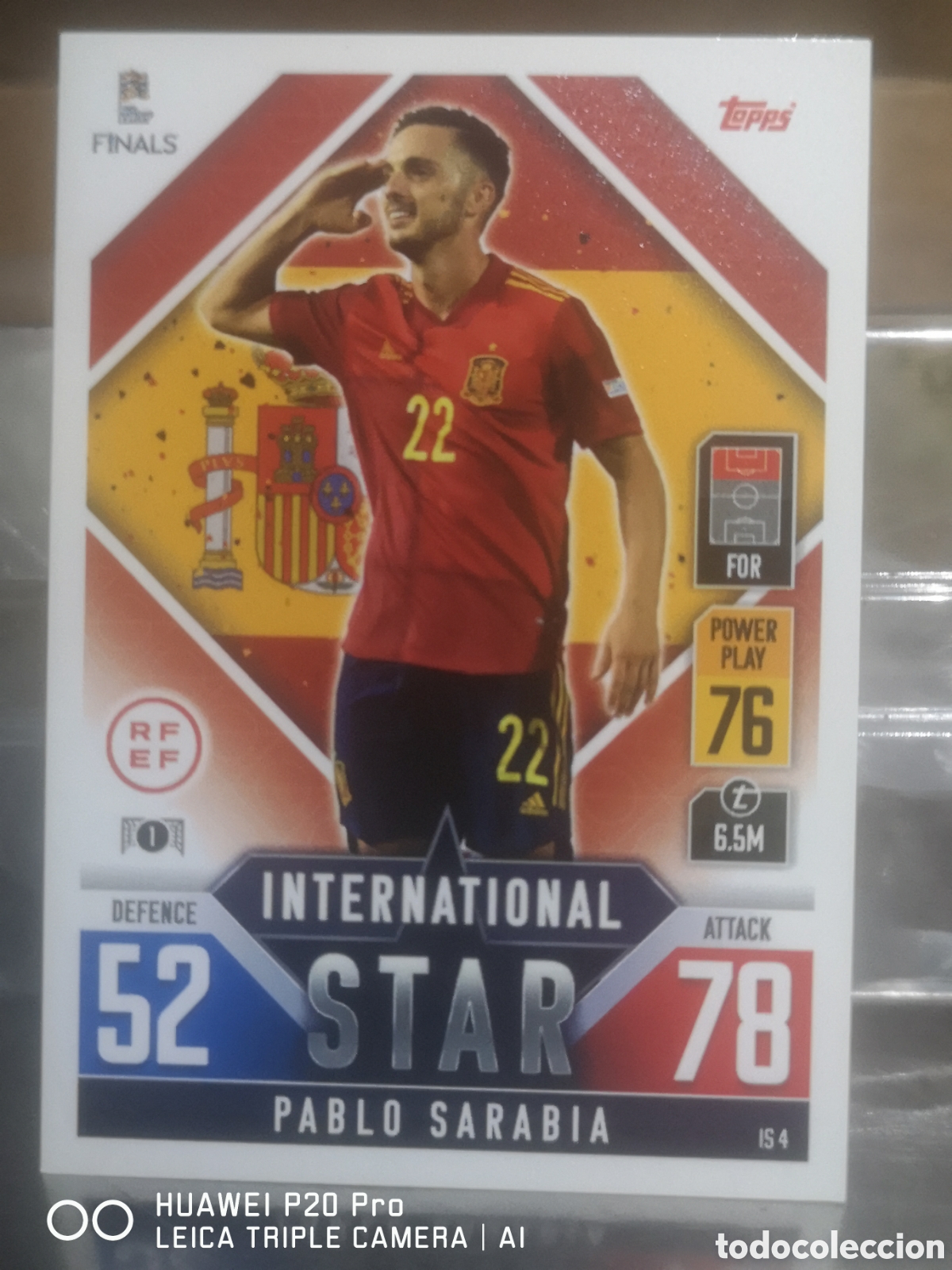Cromos de f&uacute;tbol: MATCH ATTAX 101 UEFA NATIONS LEAGUE FINALS 2022 STAR PABLO SARABIA - ESPA&Ntilde;A
