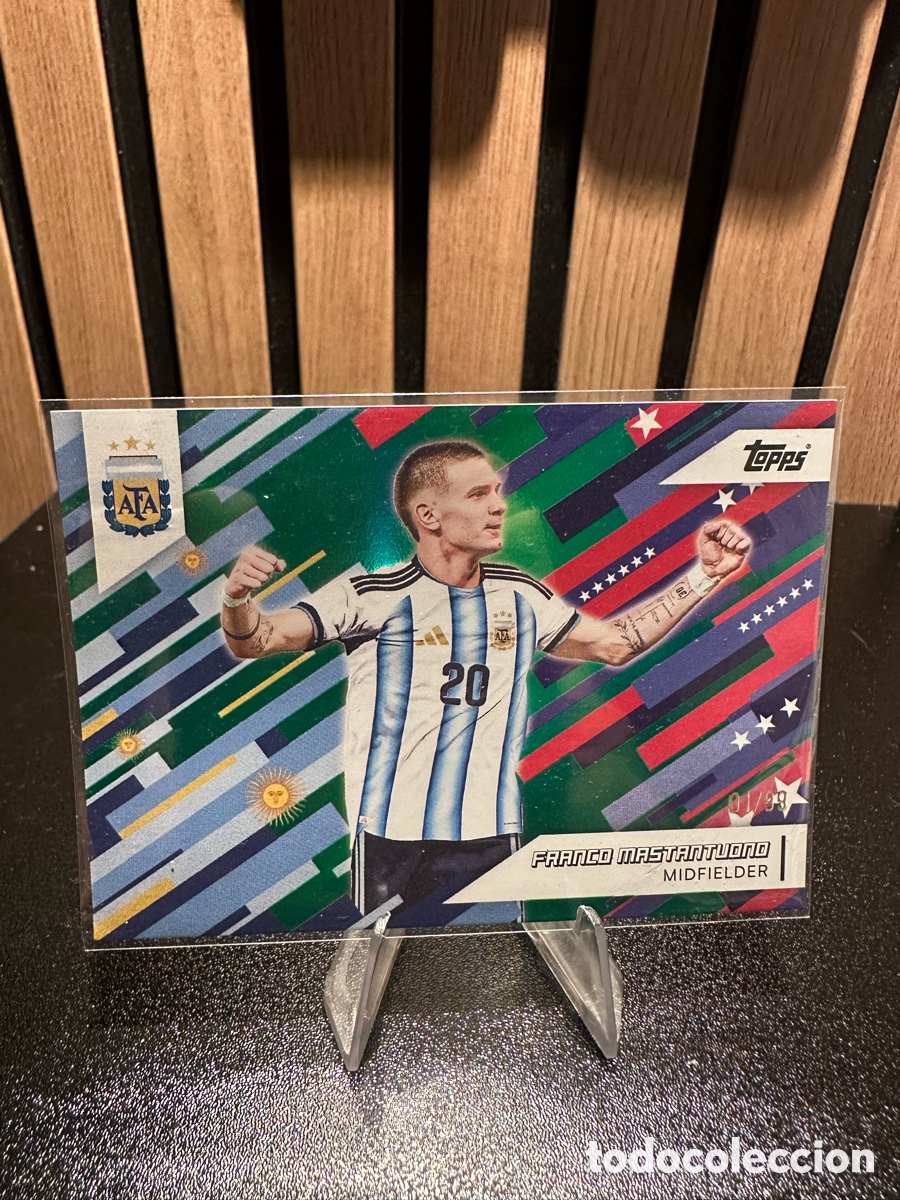 Figurine di Calcio: Franco Mastantuono Topps Argentina 2026 Rookie 01/99 Numerada /99 Real Madrid