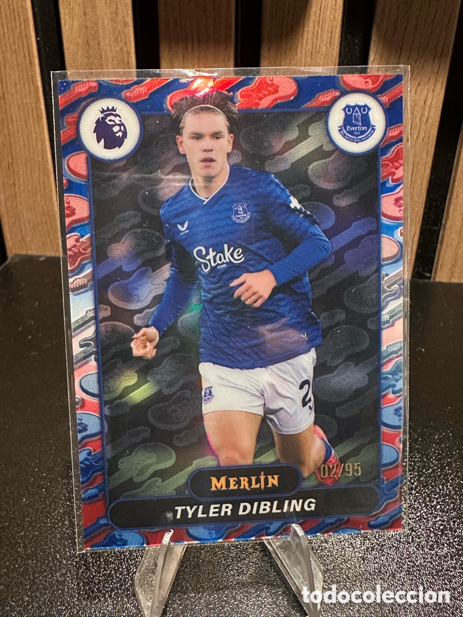 Figurine di Calcio: Tyler Dibling Topps Merlin 2026 Rookie 02/95 Numerada /95 Everton Premier League