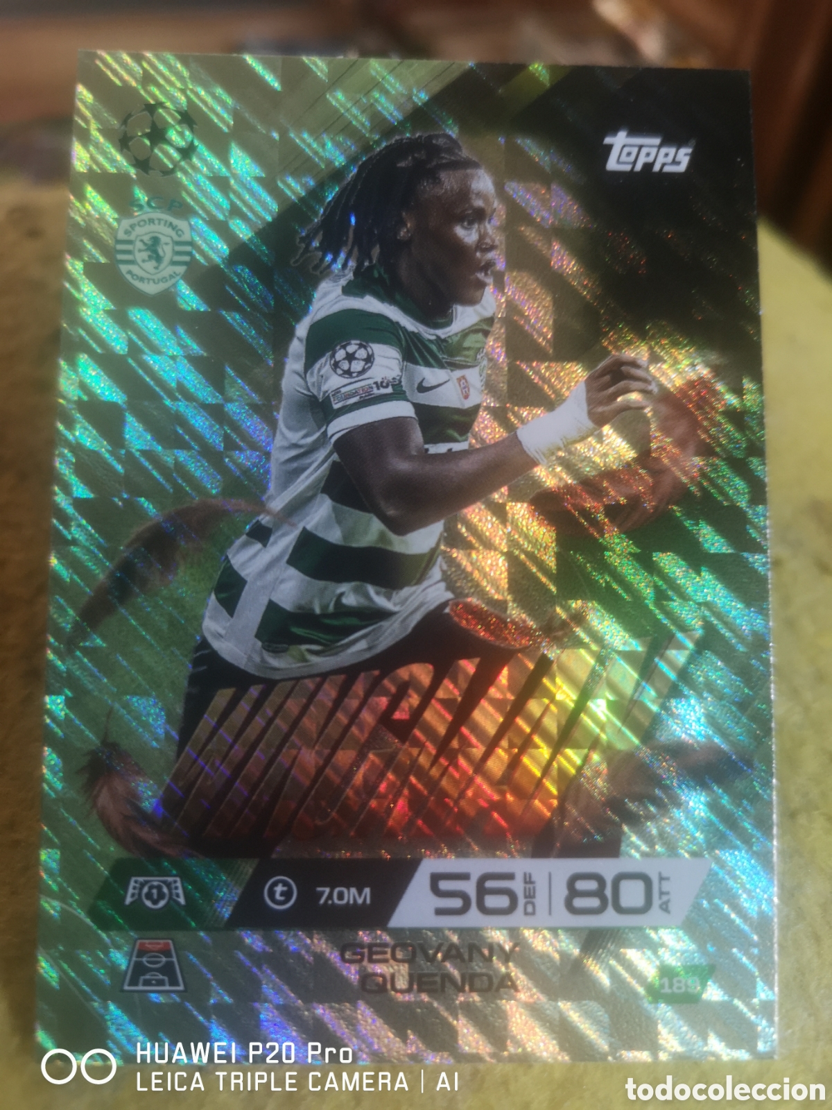 Cromos de f&uacute;tbol: 189 GEOWANY QUENDA - WINGMAN MATCH ATTAX EXTRA 2025 2026 - SPORTING PORTUGAL